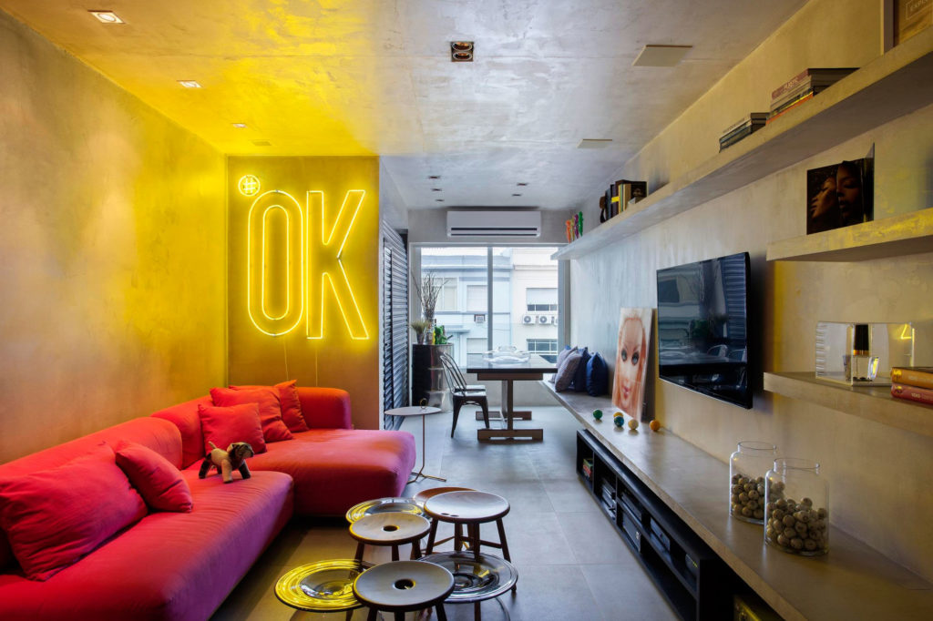 Sala para dois ambientes: 60 projetos integrados com fotos
