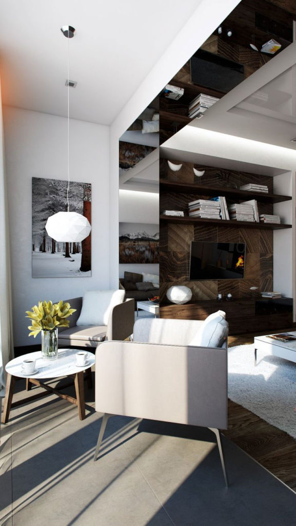 Sala para dois ambientes: 60 projetos integrados com fotos