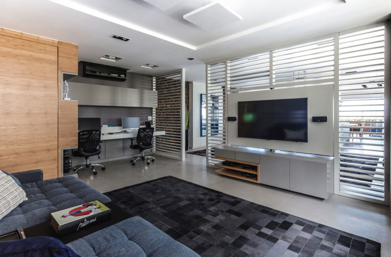 Sala para dois ambientes: 60 projetos integrados com fotos
