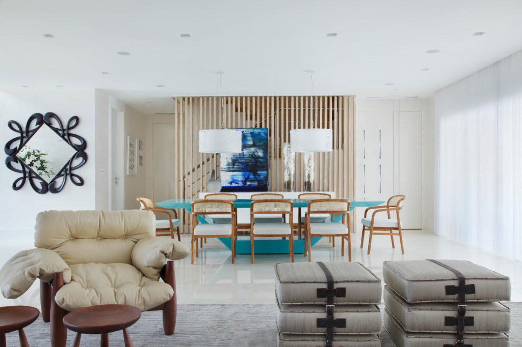 Sala para dois ambientes: 60 projetos integrados com fotos