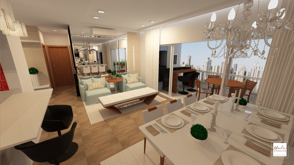 Sala para dois ambientes: 60 projetos integrados com fotos
