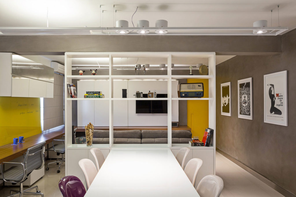 Sala para dois ambientes: 60 projetos integrados com fotos