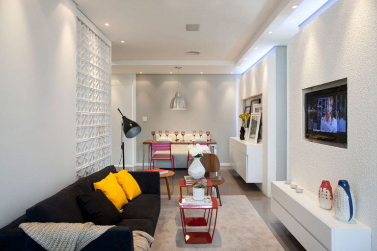Sala para dois ambientes: 60 projetos integrados com fotos