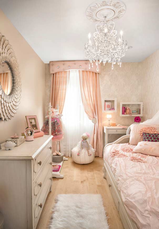 Quarto para meninas de 9 anos e de meninas de 6 anos e de meninas de meninas de 3 anos