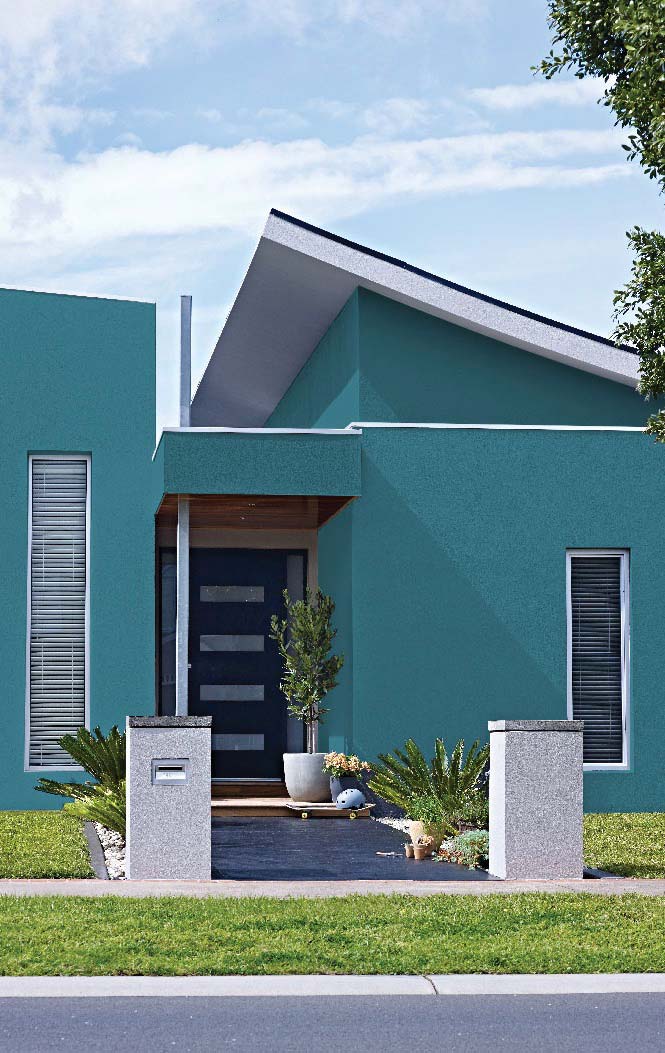 Cores de casas: suavidade marca o tom de azul dessa casa