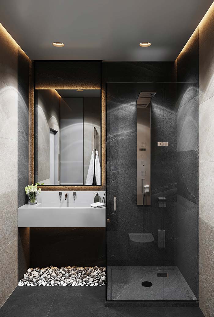 Banheiro pequeno moderno