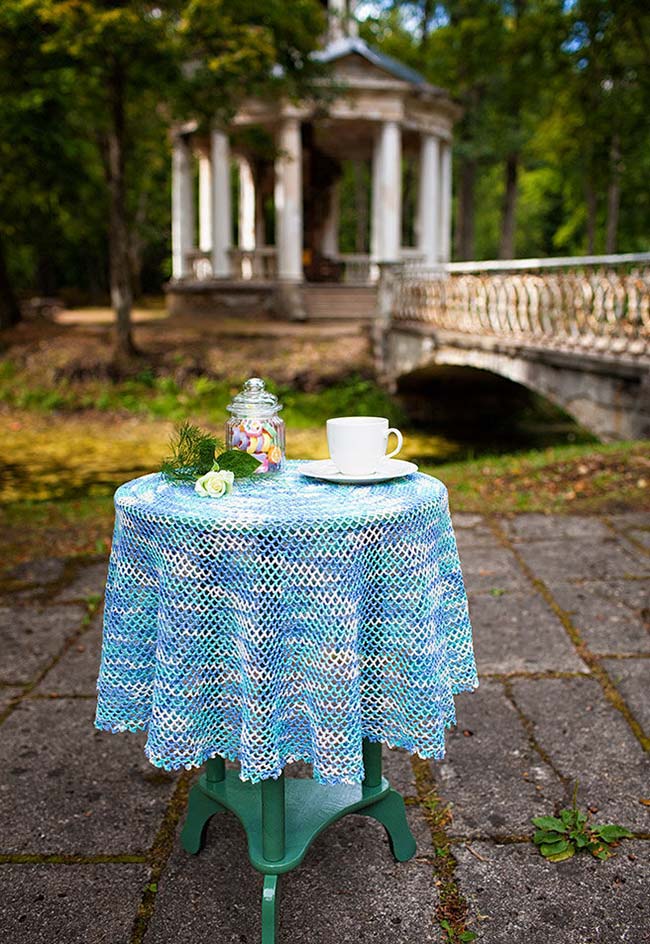 Toalha de mesa de crochê para todos os tipos e tamanhos de mesa