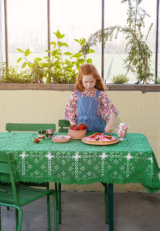 Toalha de mesa de crochê para compor dentro do ambiente