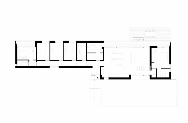 Distribuição e aproveitamento do espaço no projeto da Strom Architects 