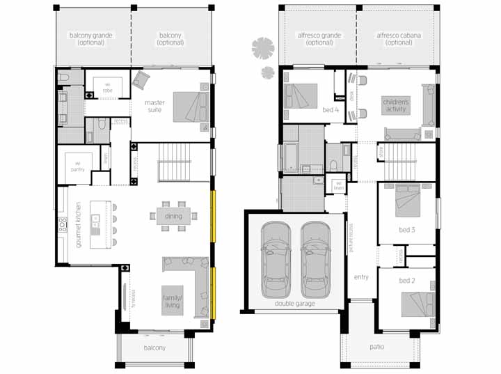 E nada mais moderno também do que ambientes integrados e isso essa casa tem de sobra, como mostra a planta baixa