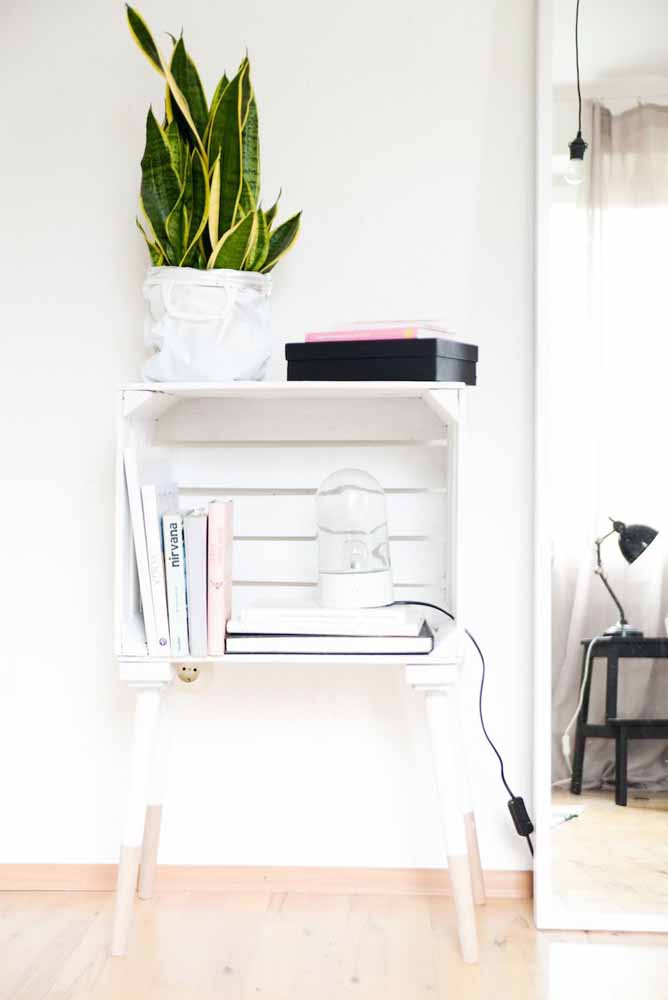 O caixote também pode ficar totalmente clean