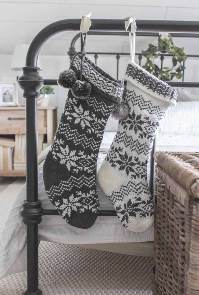 A meia é um item tradicional no natal e você mesmo pode fazer a sua