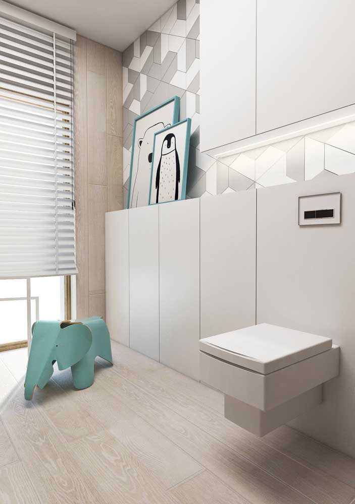 Nesse caso, você pode usar elementos decorativos nos tons azul turquesa.