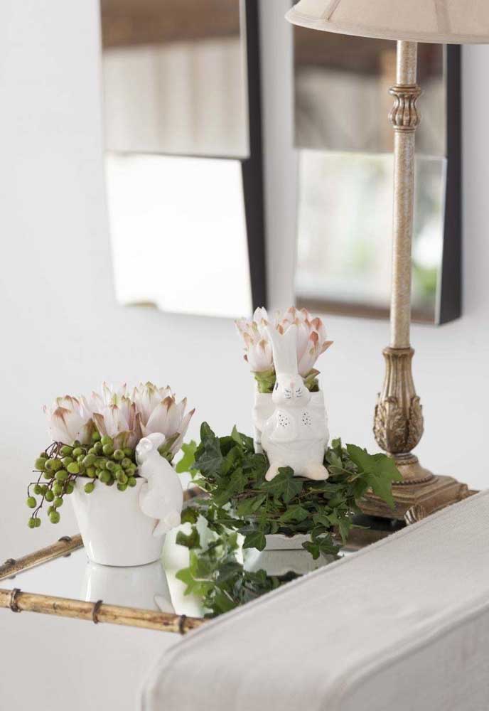 Uma decoração mais clean pode ser a aposta para uma Páscoa de paz e tranquilidade.