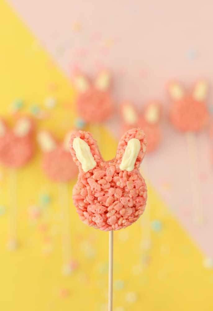 Pirulito no formato do coelhinho da Páscoa!
