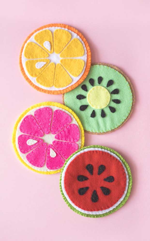 Frutas de feltro: um artesanato cheio de cor e vida para decorar a casa ou aquela festa que você está planejando