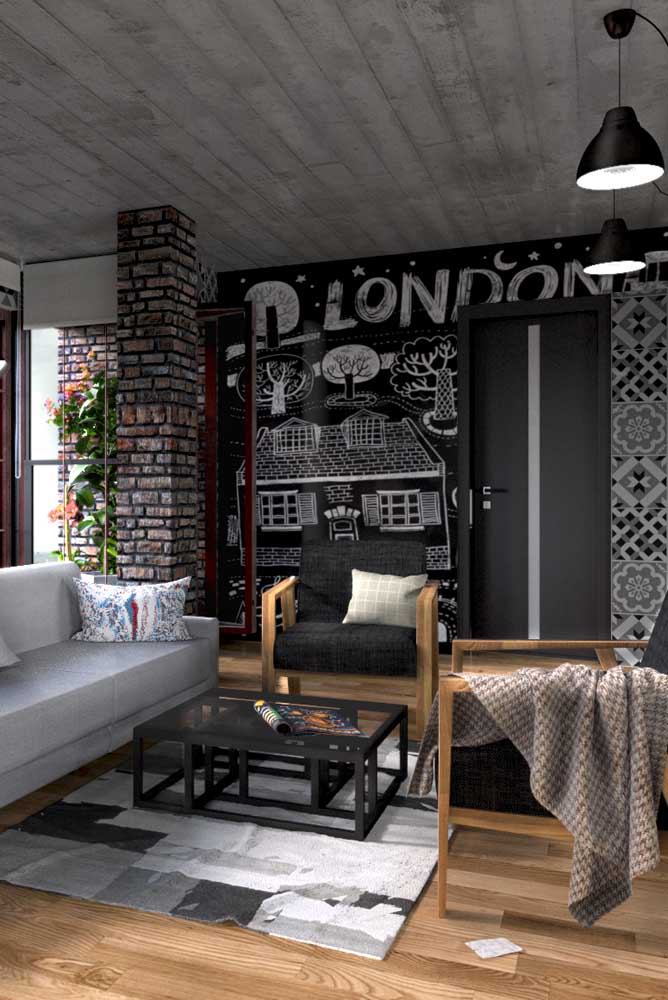 Olha que ideia maravilhosa que você pode fazer na sala.