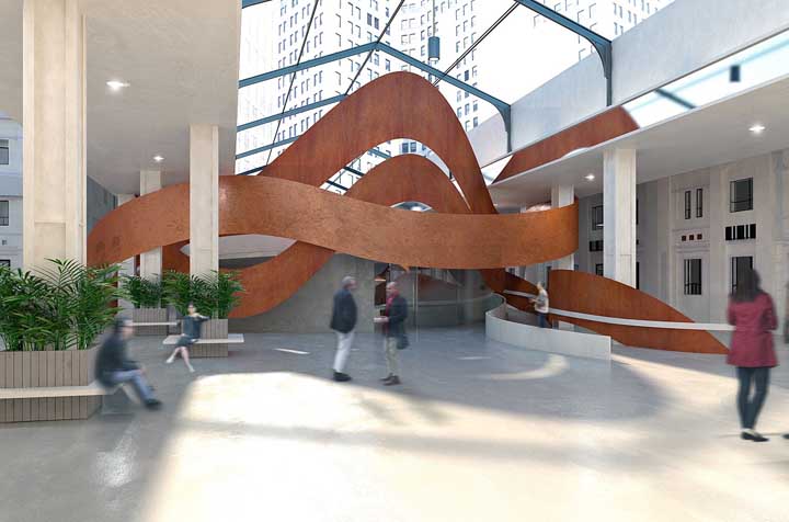 Com o aço corten dá até para brincar de arte.