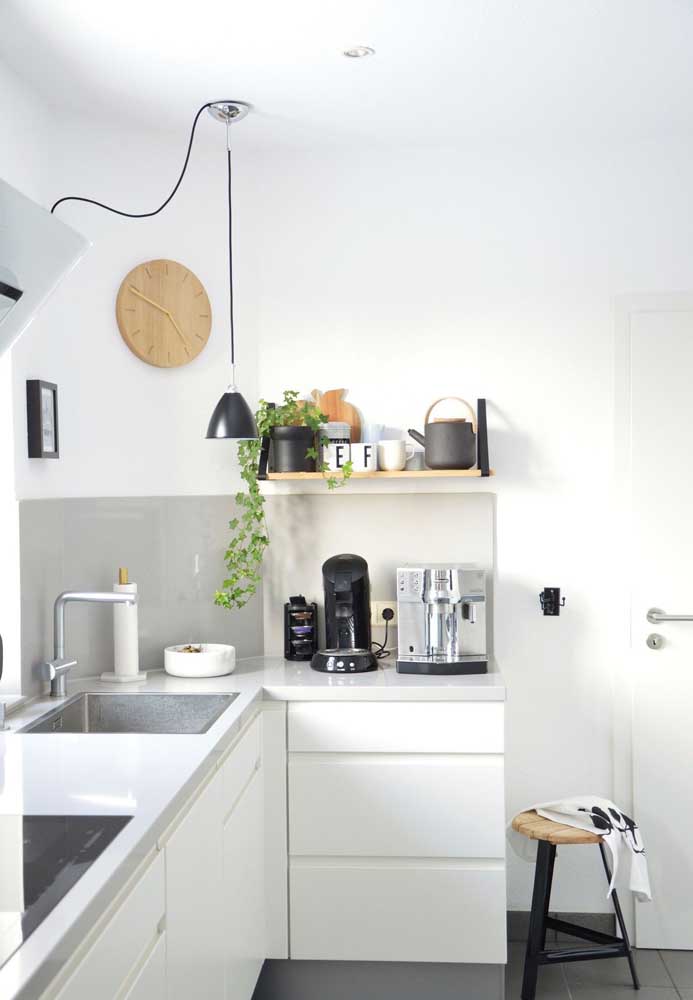 Um cantinho do café simples para colocar na sua cozinha.