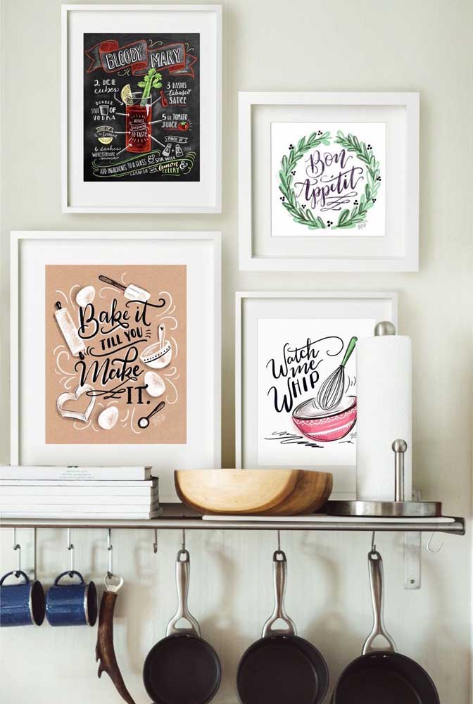 Quadros para cozinha: como fazer, cuidados, composição e fotos inspiradoras