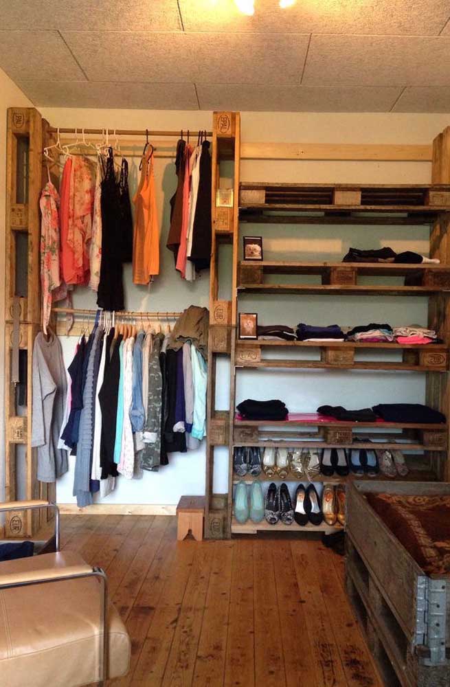 Guarda-roupa de pallet: 60 ideias, dicas e como fazer passo a passo