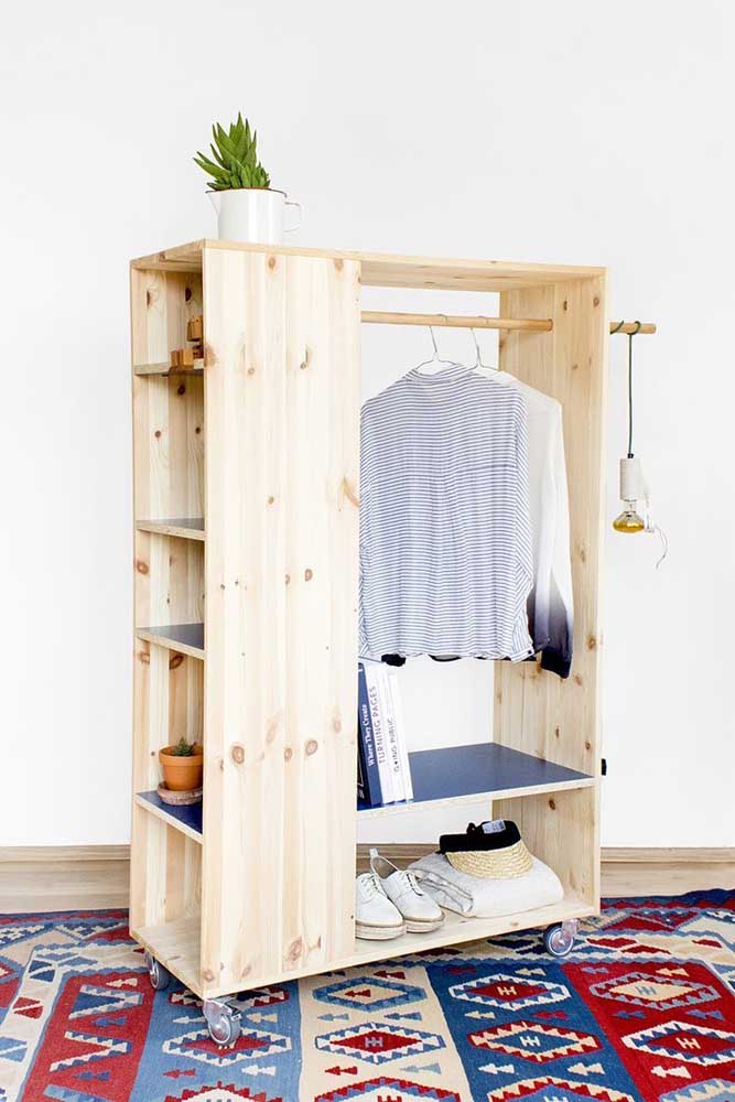Guarda-roupa de pallet: 60 ideias, dicas e como fazer passo a passo