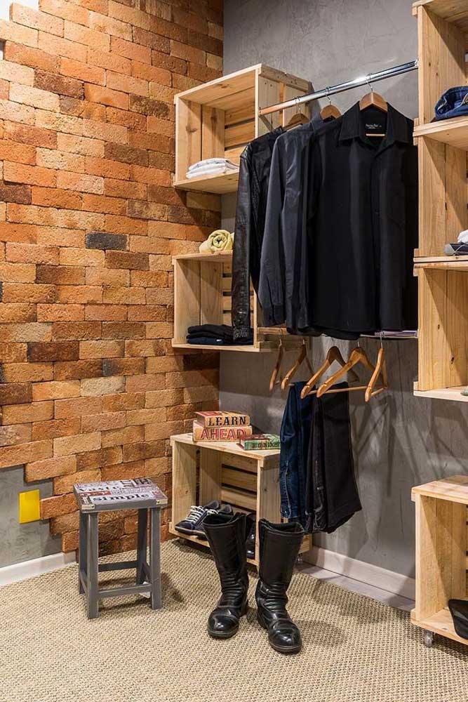 Guarda-roupa de pallet: 60 ideias, dicas e como fazer passo a passo