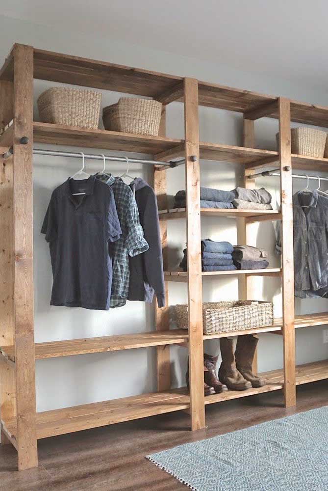 Guarda-roupa de pallet: 60 ideias, dicas e como fazer passo a passo
