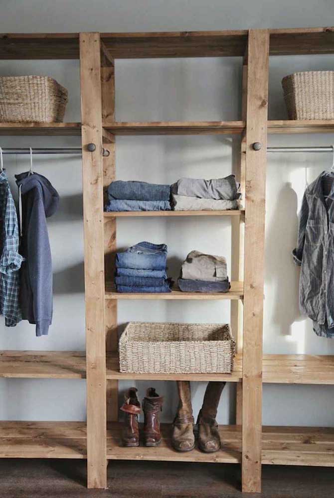Guarda-roupa de pallet: 60 ideias, dicas e como fazer passo a passo