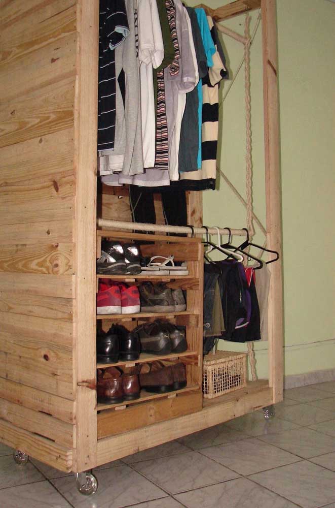 Guarda-roupa de pallet: 60 ideias, dicas e como fazer passo a passo