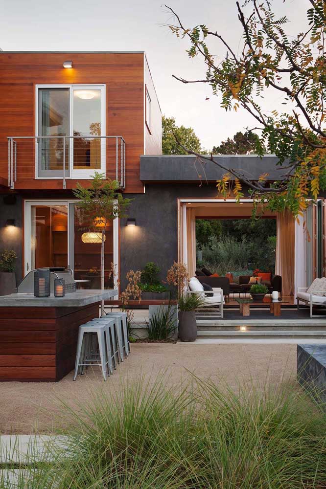 Área de lazer com churrasqueira: 60 fotos de decoração e motivos para escolher ela