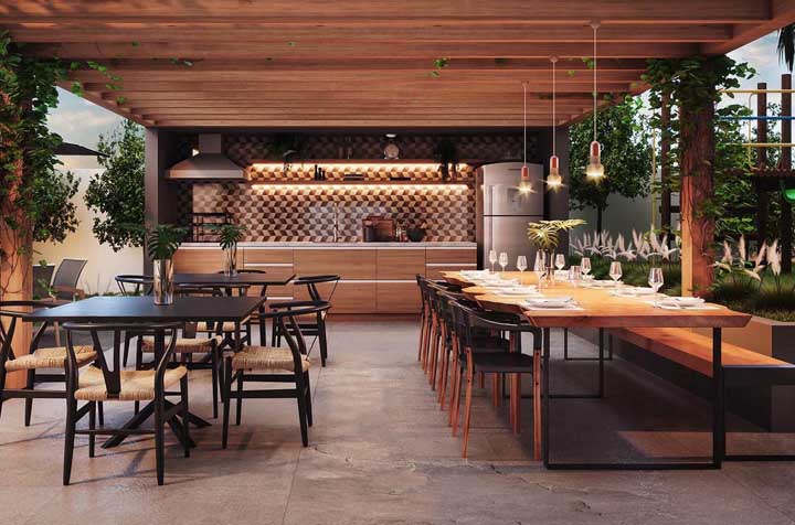 Área de lazer com churrasqueira: 60 fotos de decoração e motivos para escolher ela