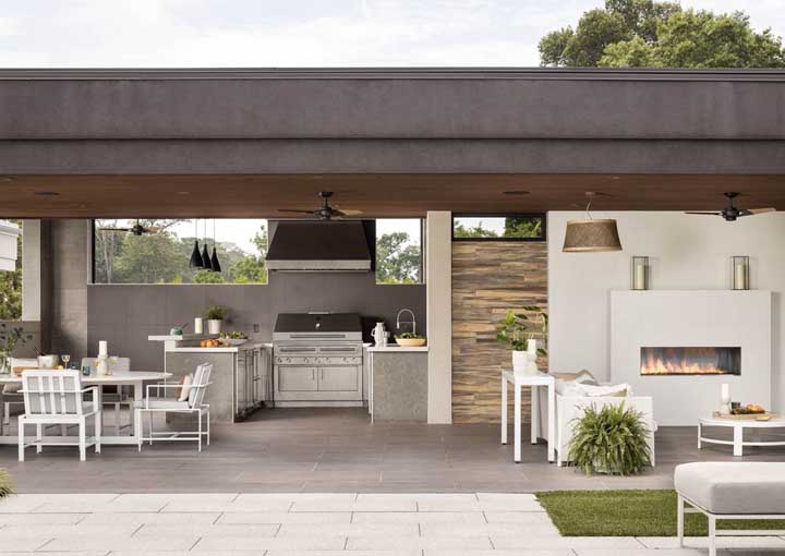 Área de lazer com churrasqueira: 60 fotos de decoração e motivos para escolher ela