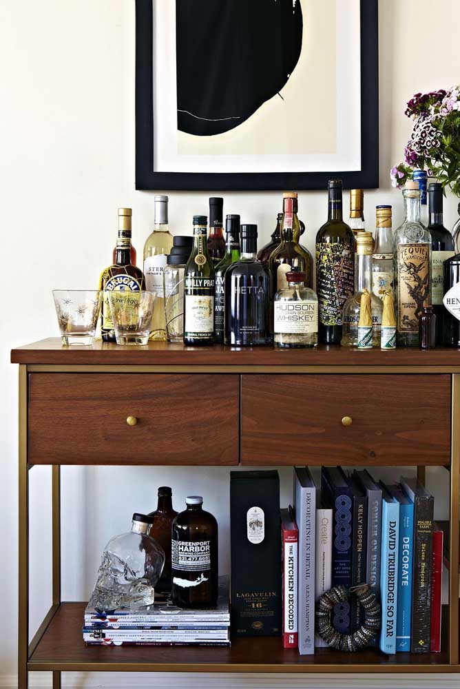 Barzinho para sala: tipos, modelos, como montar e fotos