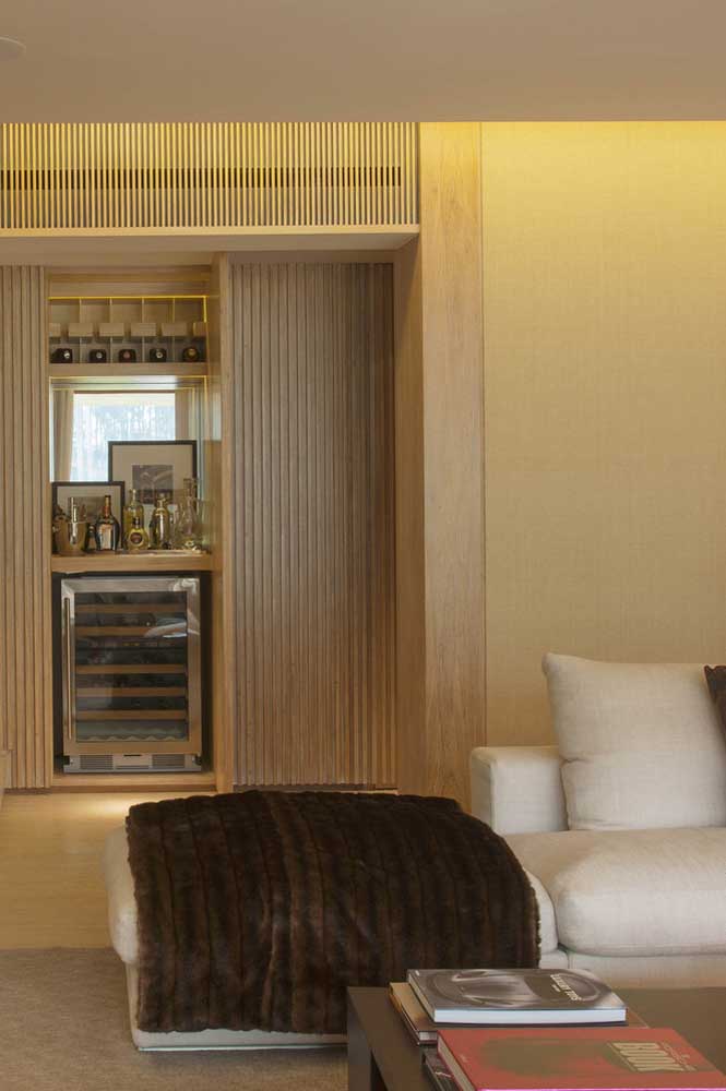 Barzinho para sala: tipos, modelos, como montar e fotos