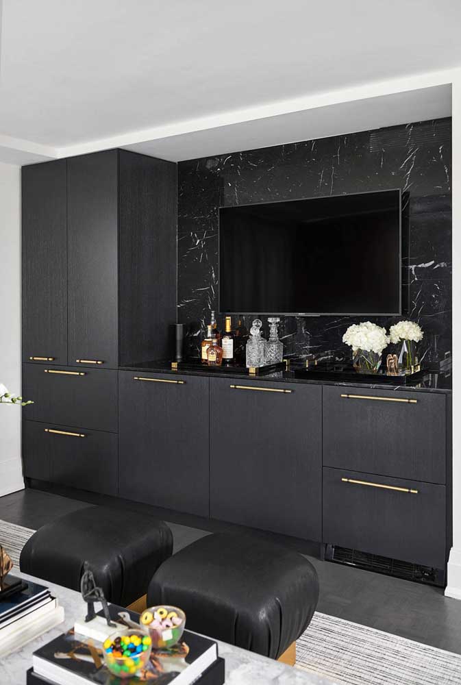 Barzinho para sala: tipos, modelos, como montar e fotos