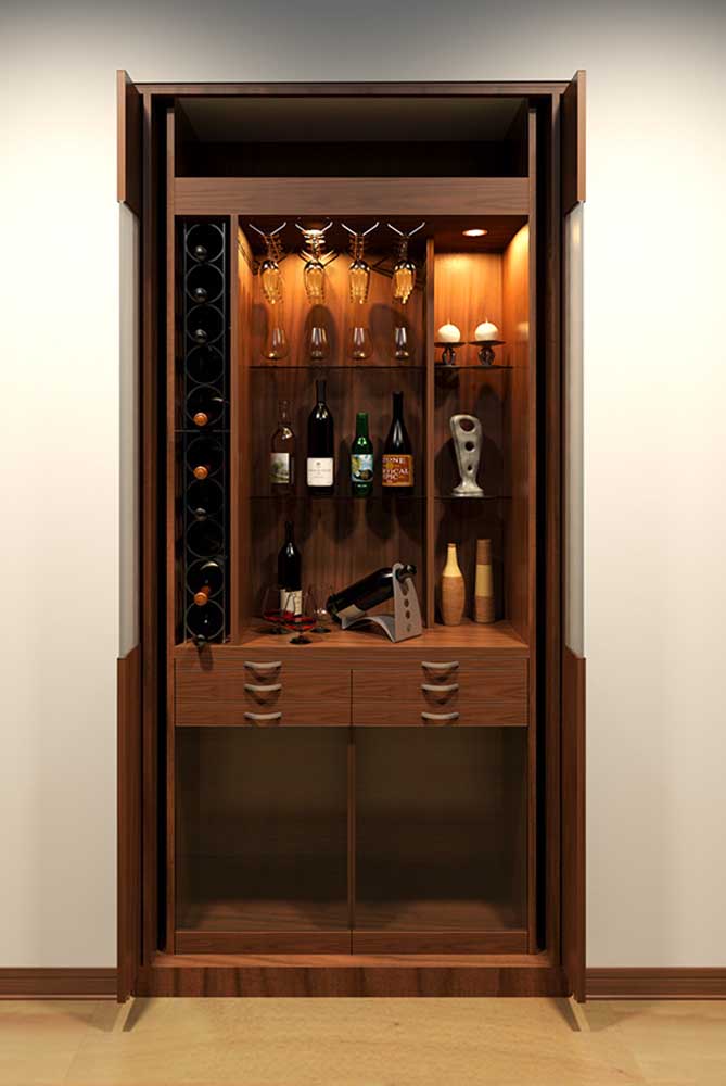 Barzinho para sala: tipos, modelos, como montar e fotos