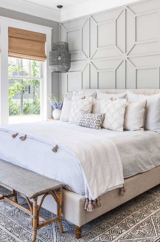 Quarto de casal Off White: elegância pura!