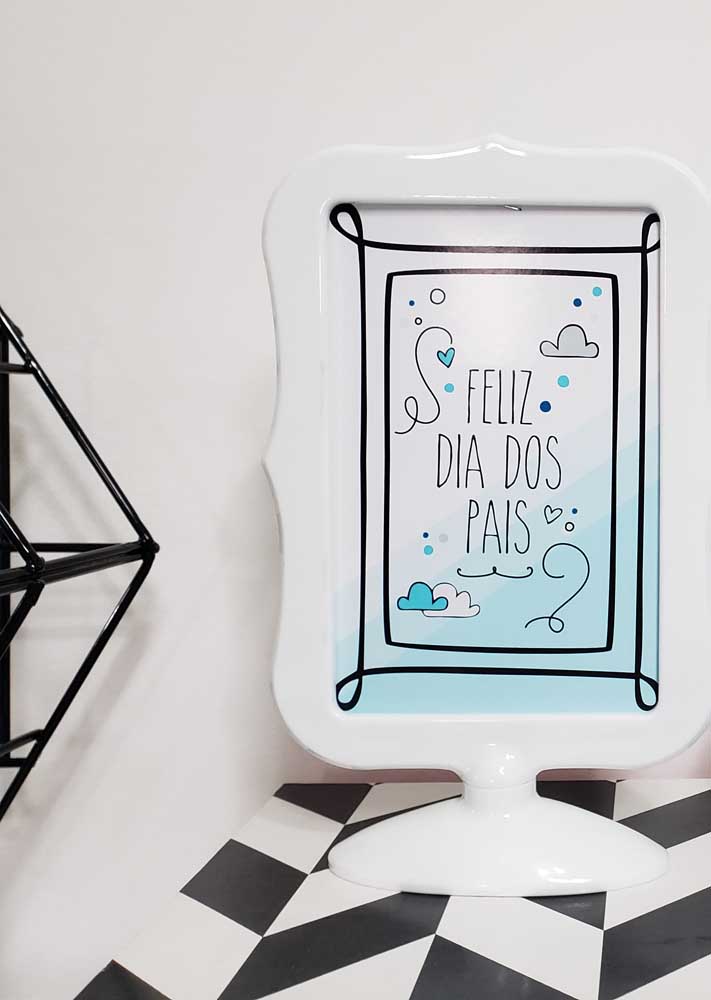 Quadro personalizado para decorar a casa durante a comemoração do dia dos pais