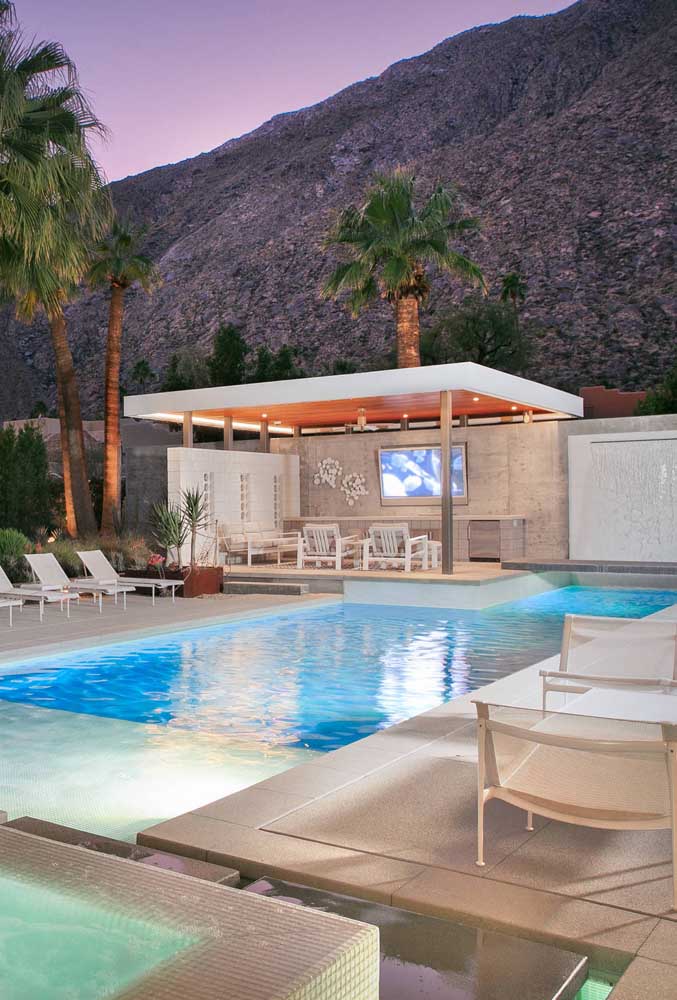 Área de lazer com piscina: dicas para fazer a sua e fotos incríveis de decoração