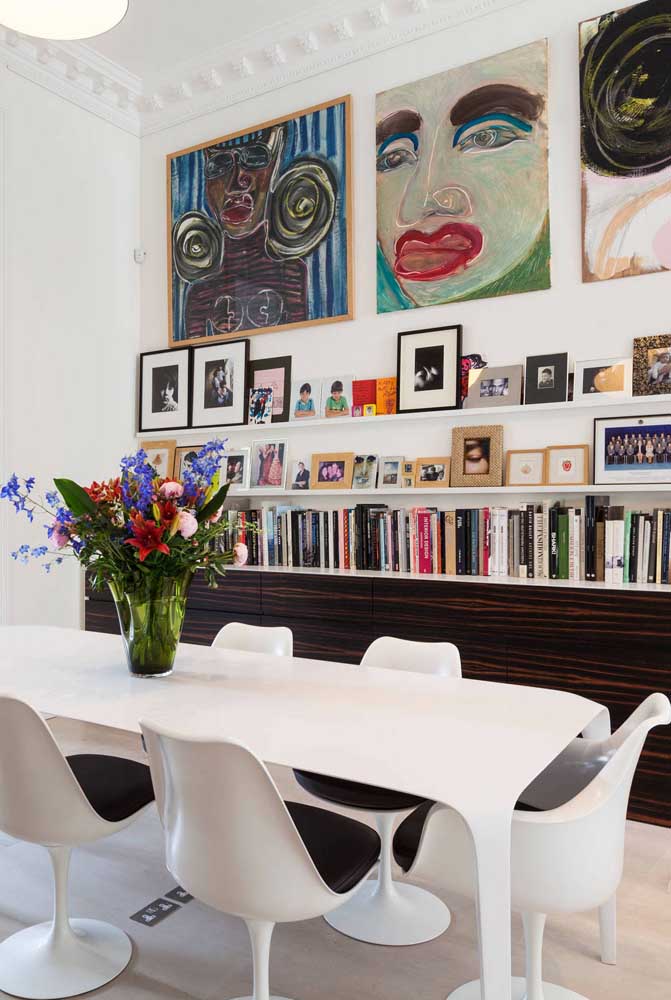Quadros para sala de jantar: como escolher, dicas e fotos inspiradoras