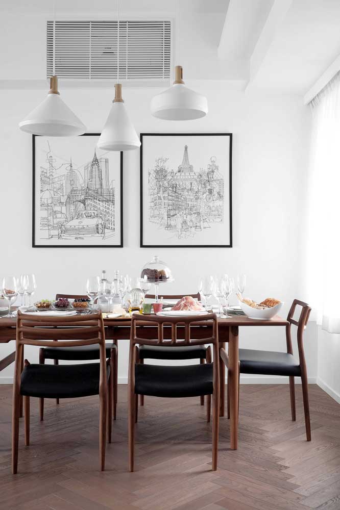 Quadros para sala de jantar: como escolher, dicas e fotos inspiradoras