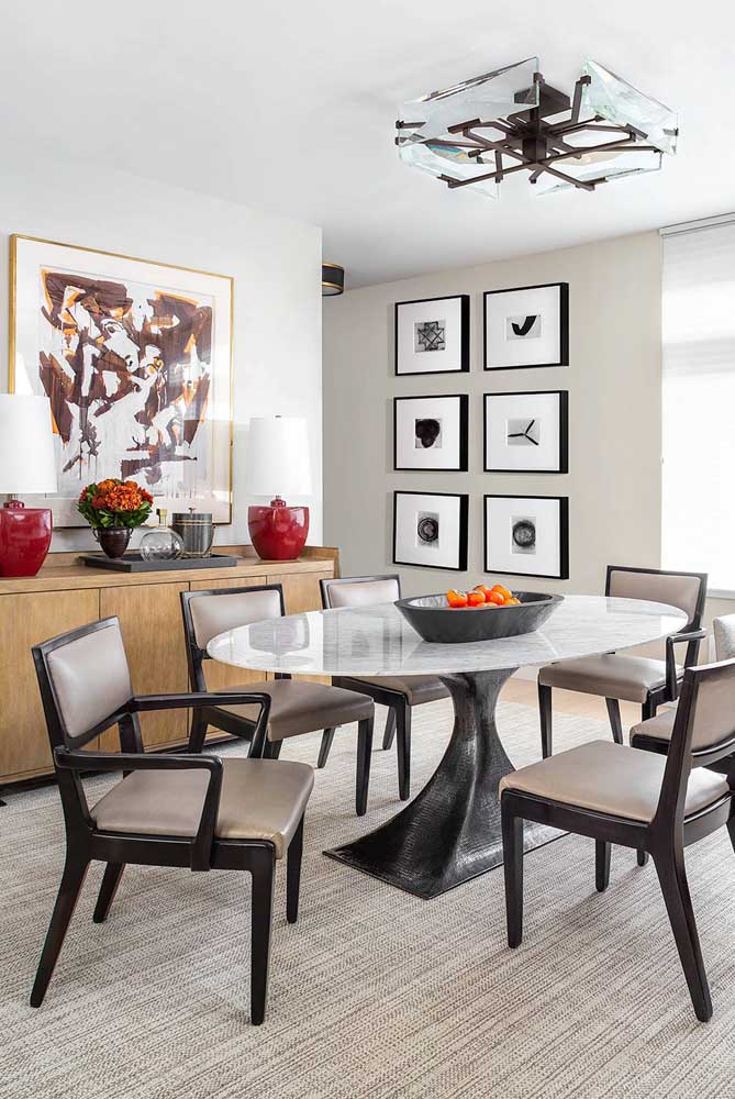 Quadros para sala de jantar: como escolher, dicas e fotos inspiradoras