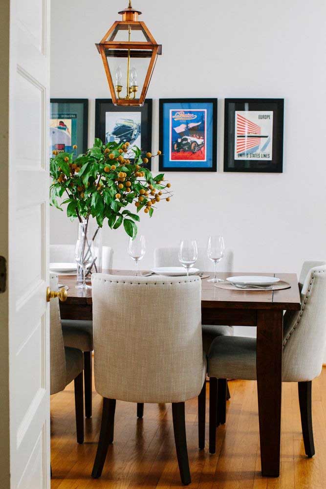 Quadros para sala de jantar: como escolher, dicas e fotos inspiradoras
