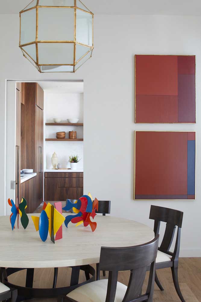 Quadros para sala de jantar: como escolher, dicas e fotos inspiradoras