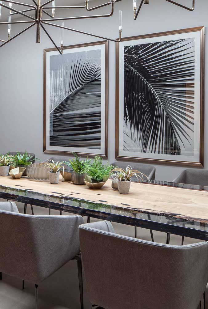 Quadros para sala de jantar: como escolher, dicas e fotos inspiradoras