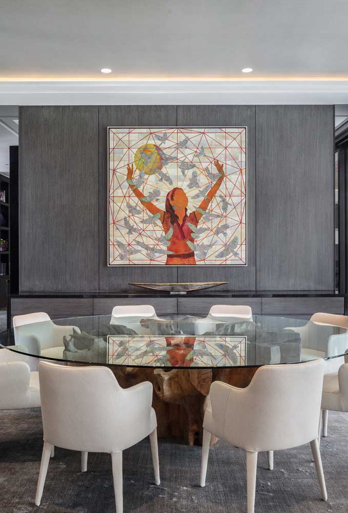 Quadros para sala de jantar: como escolher, dicas e fotos inspiradoras