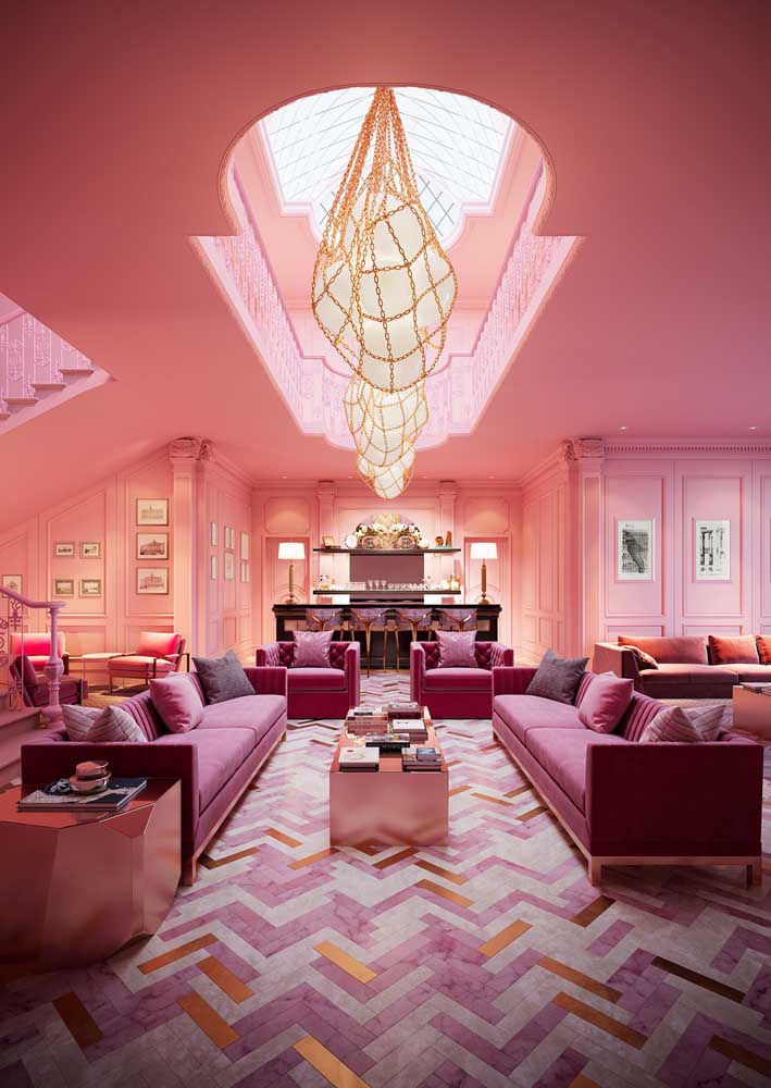 Sofá rosa: ideias para usar o item na decoração e fotos incríveis