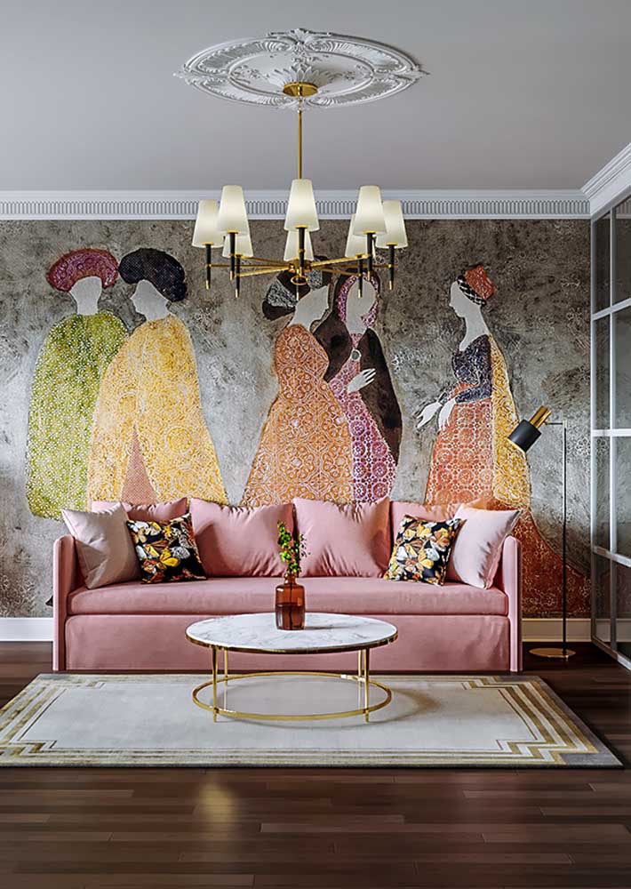 Sofá rosa: ideias para usar o item na decoração e fotos incríveis