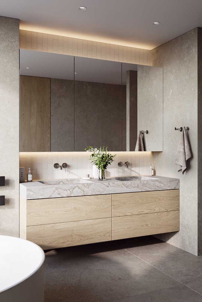 Bancada de banheiro: 50 projetos, dicas e fotos para se inspirar agora